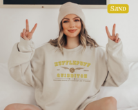 Hufflepuff Quidditch Varsity Style Sweatshirt Embroidered Adult/Youth Unisex
