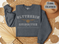 Slytherin Quidditch Varsity Style Sweatshirt Embroidered Adult/Youth Unisex