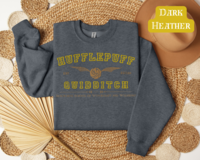 Hufflepuff Quidditch Varsity Style Sweatshirt Embroidered Adult/Youth Unisex