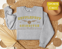 Hufflepuff Quidditch Varsity Style Sweatshirt Embroidered Adult/Youth Unisex