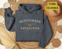 Gryffindor Quidditch Varsity Style Hoodie Embroidered Adult Unisex