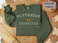 Slytherin Quidditch Varsity Style Sweatshirt Embroidered Adult/Youth Unisex