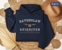 Ravenclaw Quidditch Varsity Style Hoodie Embroidered Adult Unisex