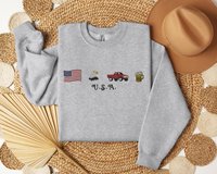 USA Embroidered Sweatshirt Unisex