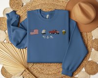 USA Embroidered Sweatshirt Unisex