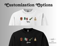 Custom Mexico Embroidered Sweatshirt Unisex
