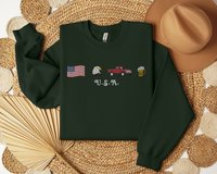 USA Embroidered Sweatshirt Unisex