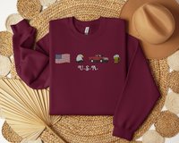 USA Embroidered Sweatshirt Unisex