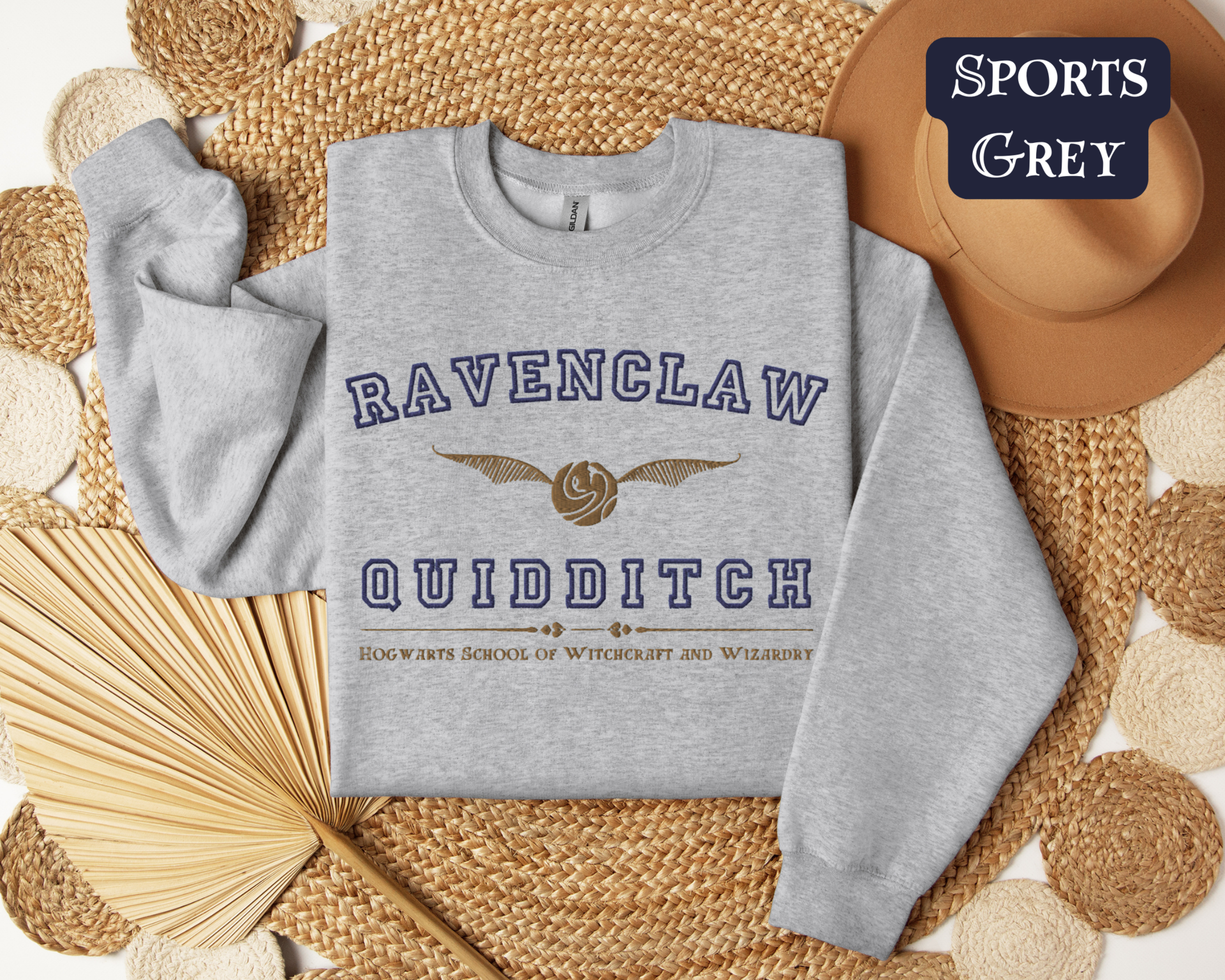 Ravenclaw Quidditch Varsity Style Sweatshirt Embroidered Adult/Youth Unisex