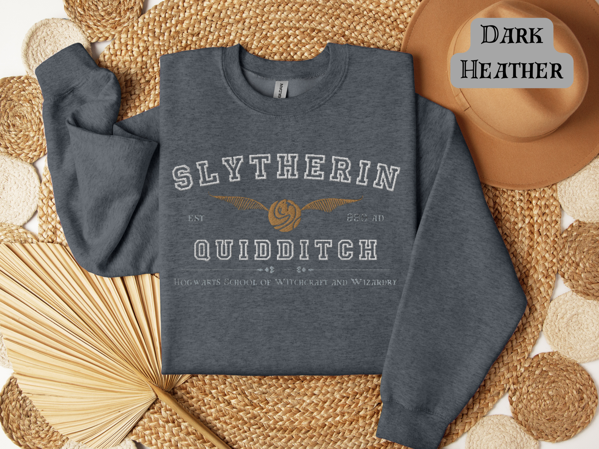 Slytherin Quidditch Varsity Style Sweatshirt Embroidered Adult/Youth Unisex
