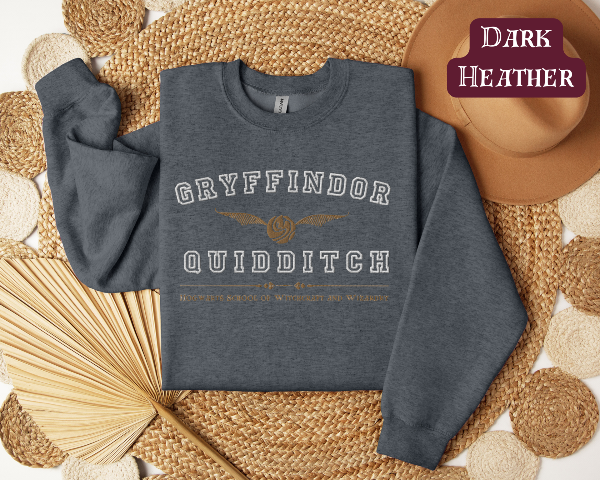 Gryffindor Quidditch Varsity Style Sweatshirt Embroidered Adult/Youth Unisex