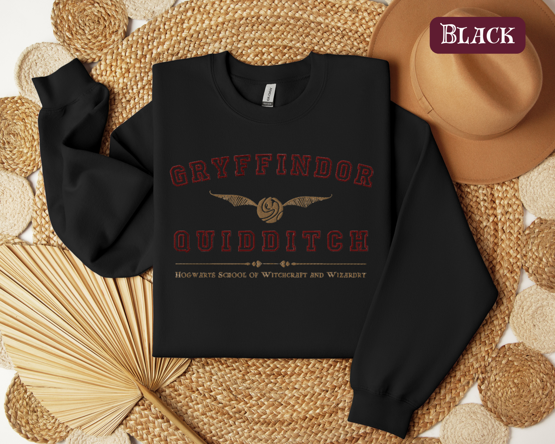 Gryffindor Quidditch Varsity Style Sweatshirt Embroidered Adult/Youth Unisex