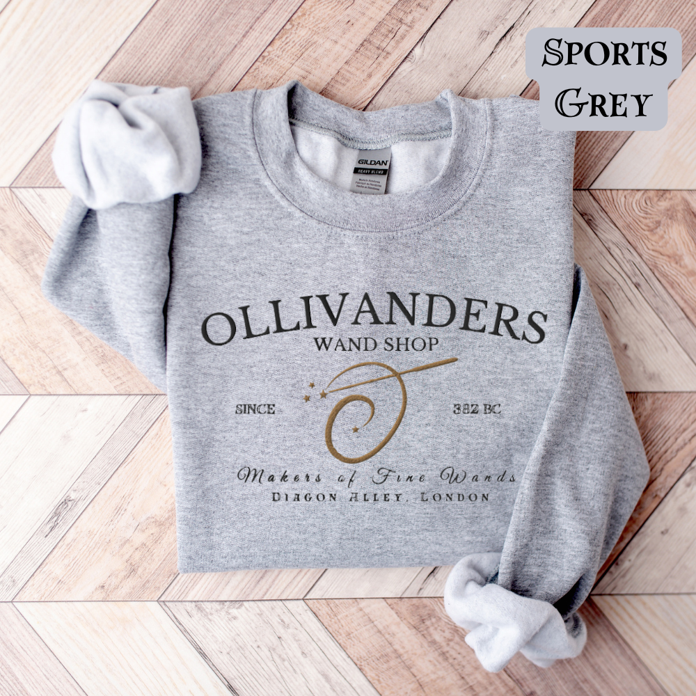 Ollivander's Wand Shop Embroidered Sweatshirt Adult/Youth Unisex