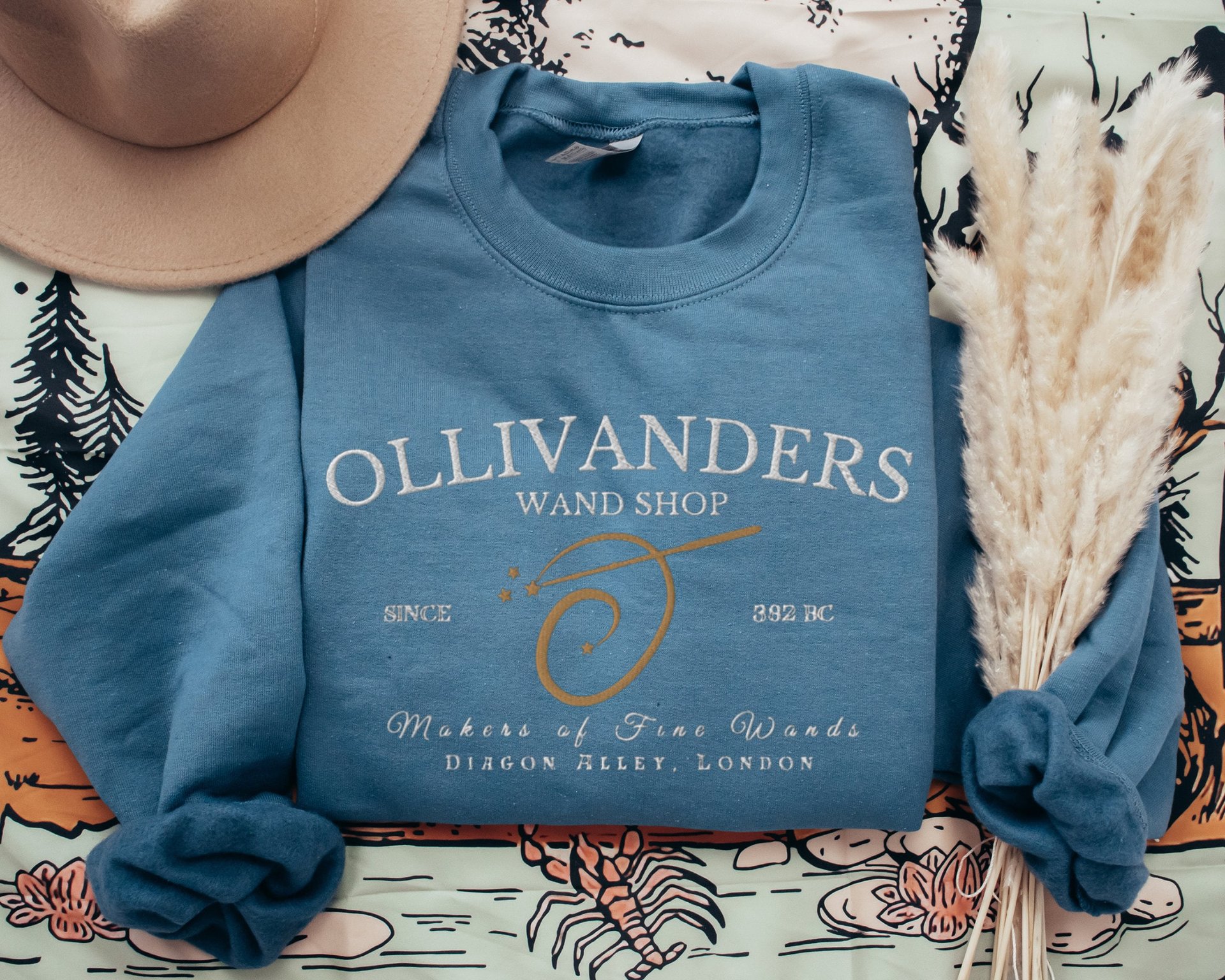 Ollivander's Wand Shop Embroidered Sweatshirt Adult/Youth Unisex