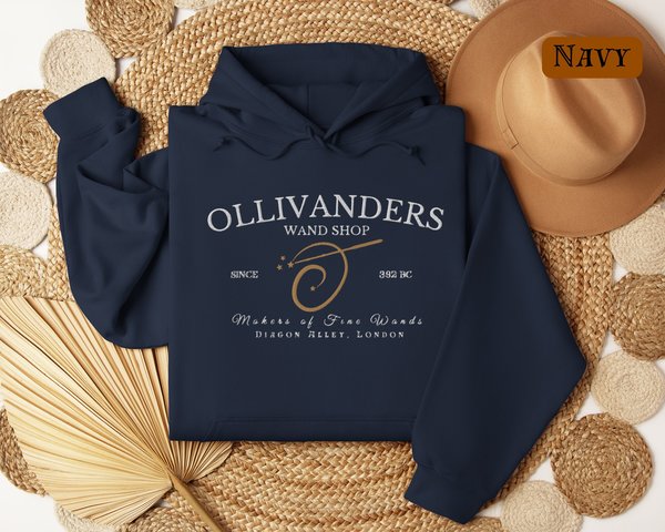 Ollivander's Wand Shop Embroidered Hoodie Unisex